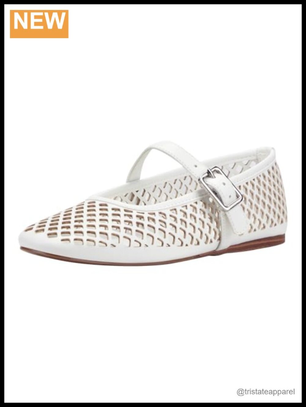 Marc Fisher Baina Faux Leather Square Toe Mary Jane Flats Buckle Strap